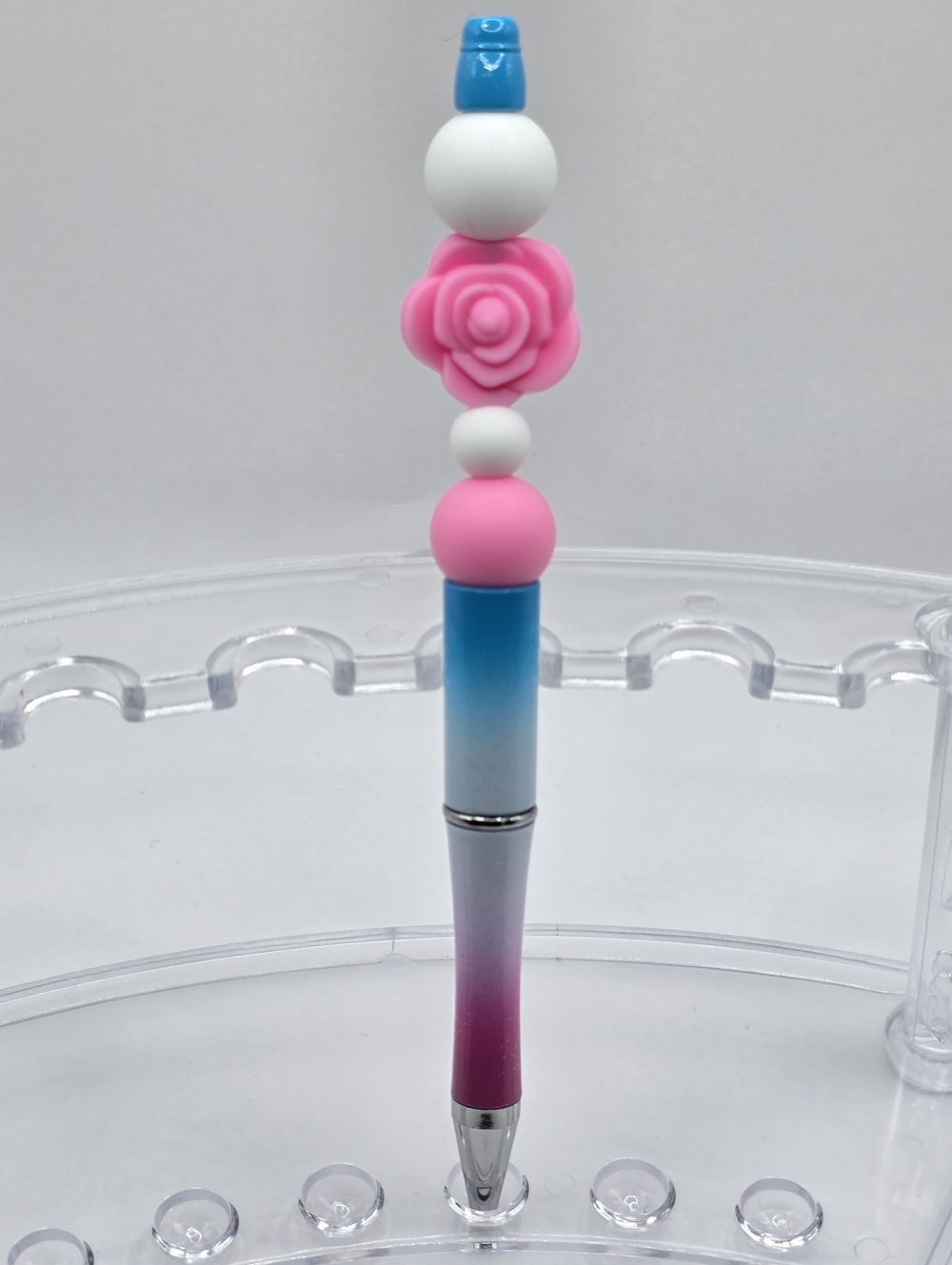 Pink Rose & Ombre Blue Pen